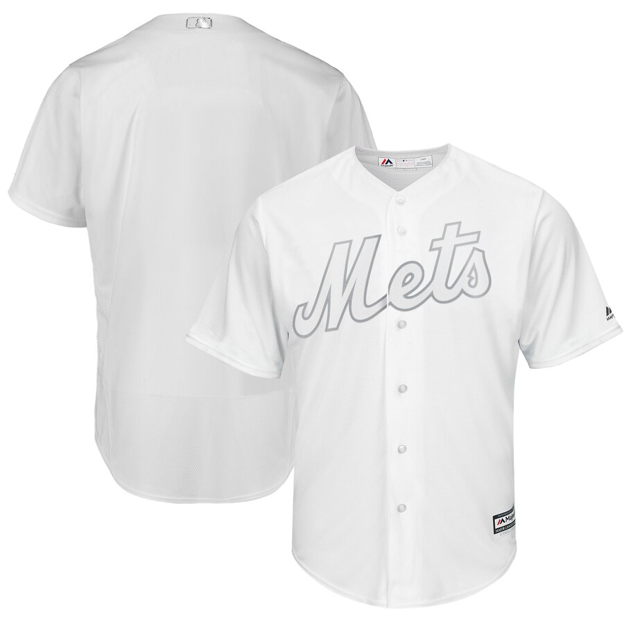 Customized Men New York Mets Blank white blank MLB Jerseys->new york mets->MLB Jersey